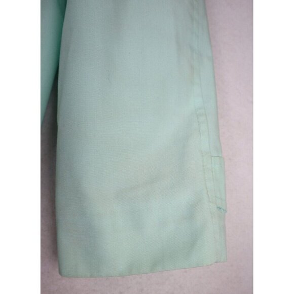 VINTAGE WOMEN'S MINT GREEN LIGHT WEIGHT TRENCH COAT JACKET - SIZE S - Picture 12 of 16